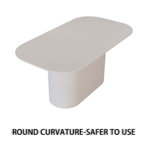 English Elm 63" Modern-Medieval Cream Mdf Dining Table Set With 4 Cushioned Chairs - Stylish & Versatile Design W2189S00707