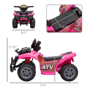English Elm Aosom 6v Electric Toddler Atv Quad Ride on with Non-slip Grip and Durable Tires W2225P217192