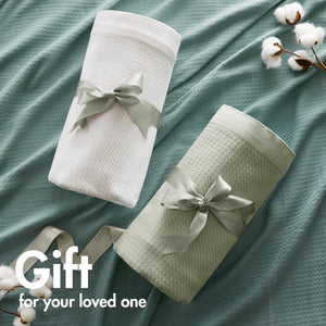 English Elm 1 Premium Twin Blanket Crafted from 100% Certified Egyptian Cotton for Luxurious Softness and Durability Sage Green 15.75 L x 12.6 W x 4.33 H B035P381293