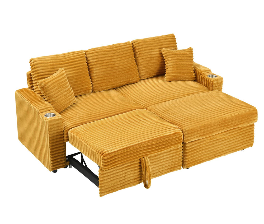 English Elm (The 80-inch Floral Multifunctional Sofa Right Section with Hidden Recline, Cup Holders, Space-Saving Design W3356P314465