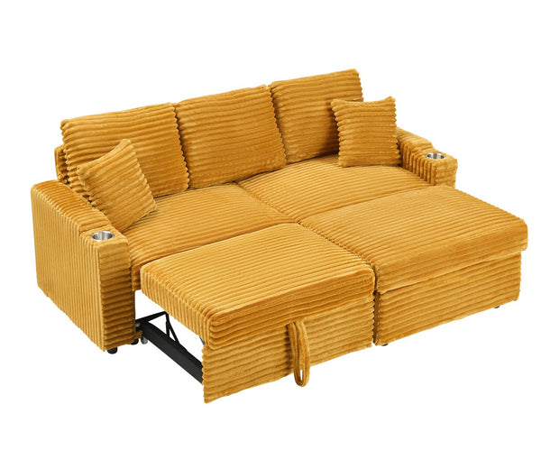 English Elm (The 80-inch Floral Multifunctional Sofa Right Section with Hidden Recline, Cup Holders, Space-Saving Design W3356P314465