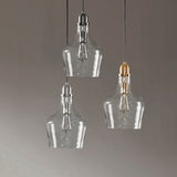 INK+IVY Auburn Transitional Auburn Bell Shaped Hanging Glass Pendant Light MP151-0199 Silver/Clear