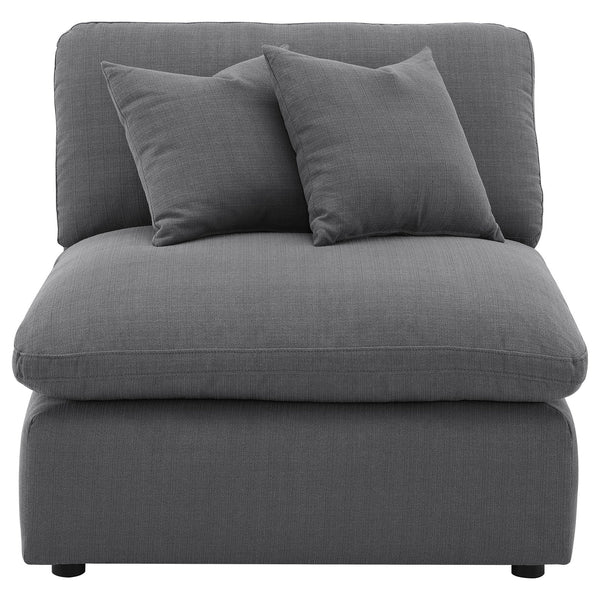 English Elm Greeley Armless Accent Chair with Performance Fabric and Foam Cushions for Modern Living B062P441446