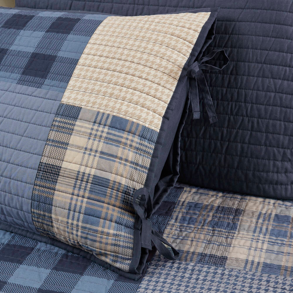English Elm 5-piece Cotton Daybed Cover Set with Printed Coverlet Three Shams and Tailored Bedskirt B035P463259