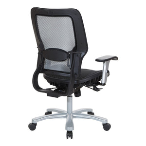 OSP Home Furnishings Air Grid Big and Tall Ergonomic Office Chair with Breathable Mesh Back and Lumbar Support 63-11A653R