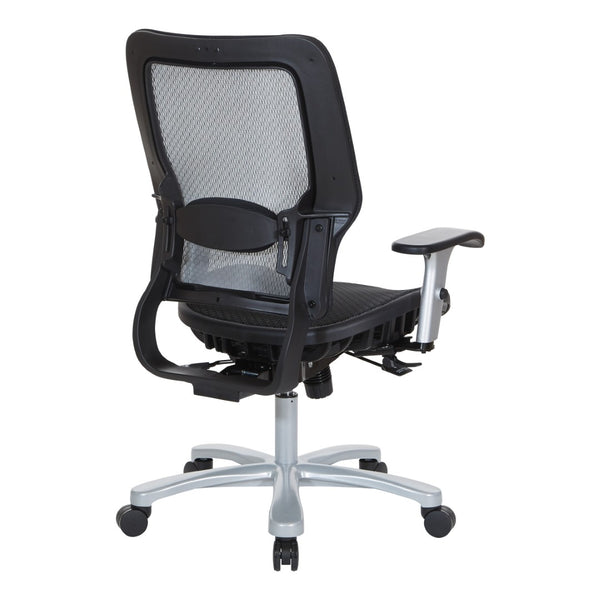 OSP Home Furnishings Air Grid Big and Tall Ergonomic Office Chair with Breathable Mesh Back and Lumbar Support 63-11A653R