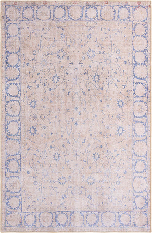 Unique Loom Timeless Bartholomew Machine Made Overdyed Rug Beige, Violet/Red 5' 1" x 8' 0"