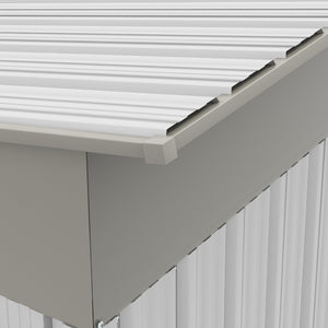 English Elm Outsunny 7' X 4' Metal Lean-To Garden Shed, Secure Outdoor Storage With Double Doors & Vents W2225P174113-GIGA