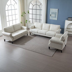 English Elm 68 Inch Faux Leather Two Seat Sofa with Brass Nailhead Trim and Rolled Arms W2911S00013