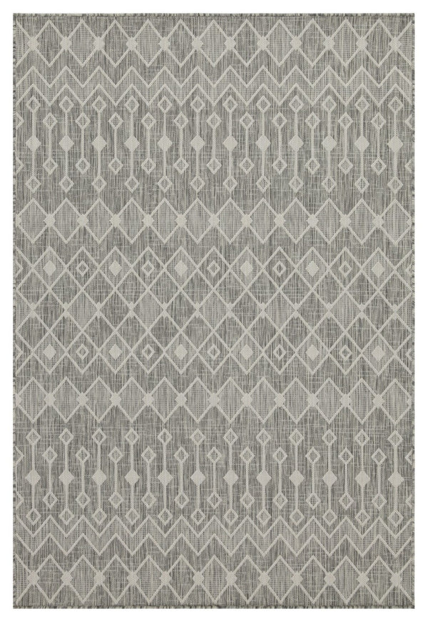 English Elm Sunshine Silver Indoor/Outdoor Area Rug - Durable 2'7" X 7'3" Flatweave For High-Traffic Spaces B186P198915-GIGA