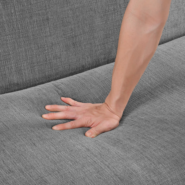 English Elm Modern Belfort Living Room 2pc Set Loveseat and Chair in Chenille with Reversible Cushions, Walnut Legs, Easy Care Gray 55.5 L x 29.25 W x 17.5 H B011S01691