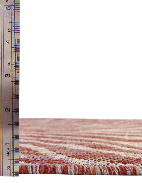 Unique Loom Outdoor Safari Tsavo Machine Made Animal Print Rug Rust Red, Ivory/Gray 5' 3" x 8' 0"