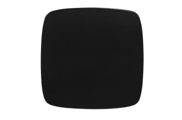 English Elm Black 5pc Counter Height Dining Set with Double Display Shelves, X-Back Faux Leather Chairs, Compact Stylish B011P194586