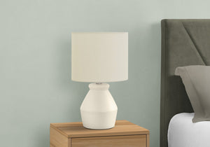 English Elm Lighting, Modern Cream Ceramic Table Lamp With Ivory Shade - Elegant Accent For Any Room B2710P221299