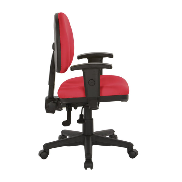 OSP Home Furnishings Sculptured Ergonomic Office Chair with Lumbar Support and Greenguard Certified Padding Lipstick 8180-R100