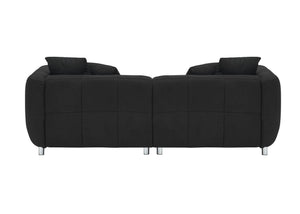 English Elm 89 Inch Sofa - Modern 3-Seater Couch With Teddy Velvet Upholstery, Metal Legs & 4 Washable Pillows W1658S00150