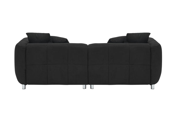 English Elm 89 Inch Sofa - Modern 3-Seater Couch With Teddy Velvet Upholstery, Metal Legs & 4 Washable Pillows W1658S00150