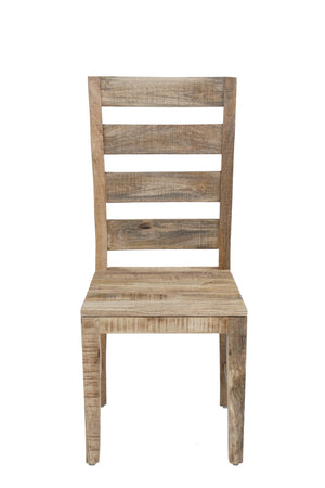Porter Designs Porter Berkshire Rustic Solid Mango Wood Dining Chair Set Of 2 - Classic Ladderback Design Brown Wood 07-117-02-6643
