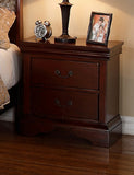 English Elm Contemporary Bedroom Furniture Nightstand Cherry Finish 2 X Drawers Bed Side Table Pine Wood