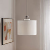 INK+IVY Pacific Modern/Contemporary Metal Pendant with Drum Shade II151-0105 Plated Nickel