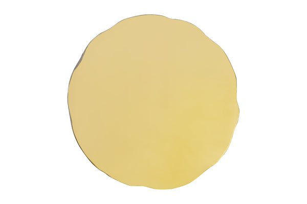 English Elm CT-90-25-30 Hand-Hammered Stainless Steel Coffee Table in Gold — Modern Rounded Design, Unique Texture, Luxe Finish (90) B009P321116