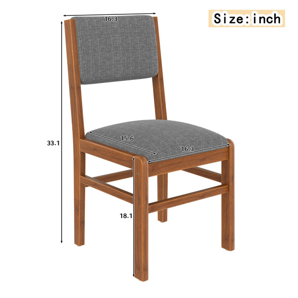 English Elm Dining Chairs Set Of 4 – Mid-Century Modern Upholstered Kitchen Seats For Stylish Dining Spaces N752P271215E