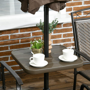 English Elm Outsunny 19" Portable Beach Umbrella Table Tray - Lightweight, Rust-Resistant, Easy Installation For Outdoor Fun W2225P200393-GIGA