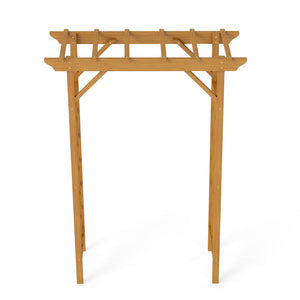 English Elm Wooden Garden Arch Solid Freestanding Trellis for Climbing Plants and Ceremonies W2640P356954