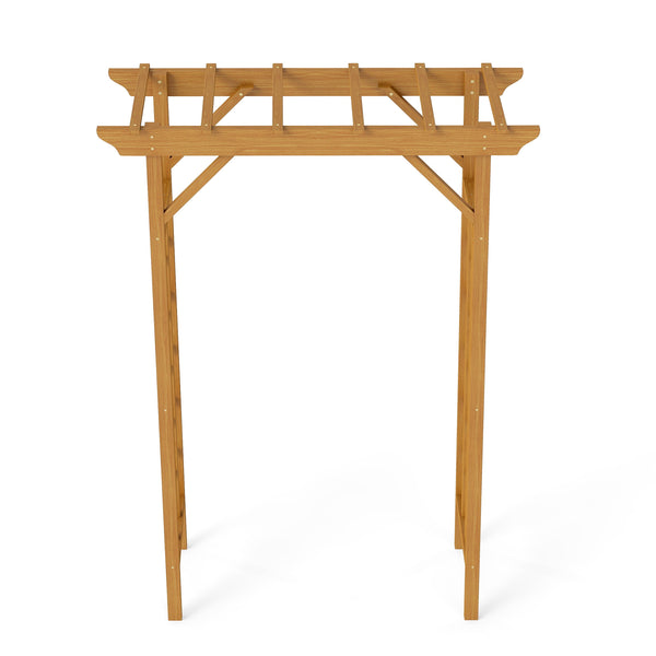 English Elm Wooden Garden Arch Solid Freestanding Trellis for Climbing Plants and Ceremonies W2640P356954