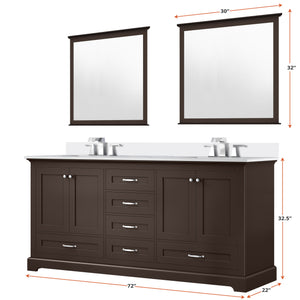 English Elm Espresso 72 in Double Bath Vanity with Cultured Marble Top, Solid Wood, Soft-Close Drawers, Storage B2731P258395