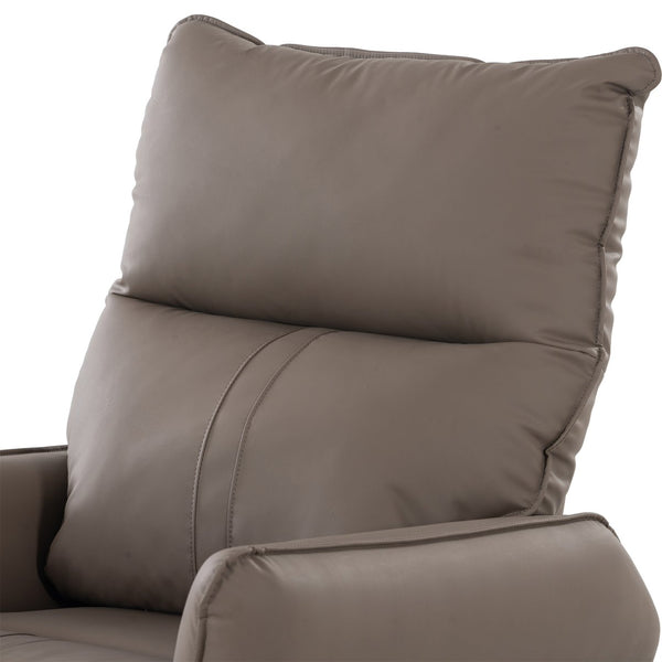 English Elm Pu Leather Swivel Glider Recliner with Footrest for Nursery Bedroom Lounge W1028115302