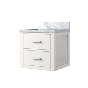 English Elm White Compact Single Bath Vanity With Acrylic Top - Modern Design For Small Spaces, Fully Assembled B2731P257898-GIGA