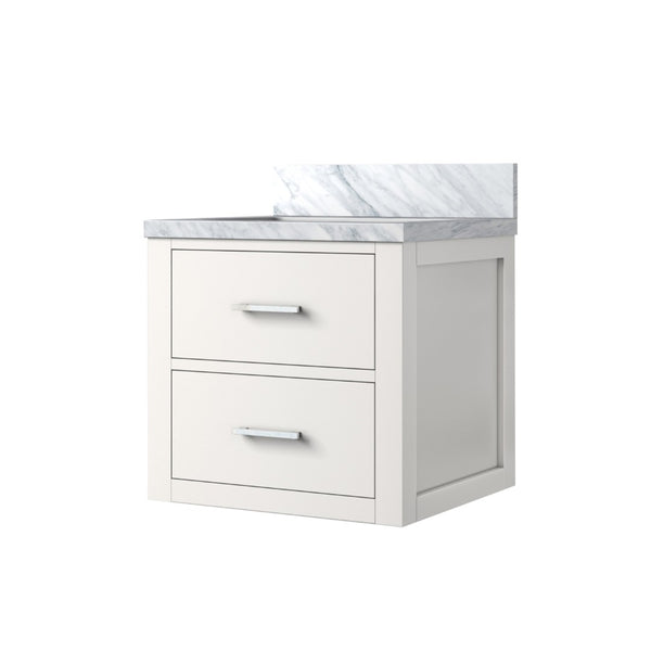 English Elm White Compact Single Bath Vanity With Acrylic Top - Modern Design For Small Spaces, Fully Assembled B2731P257898-GIGA