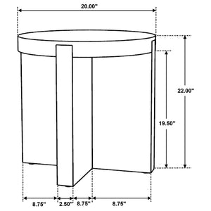 English Elm Alexander Brown Round Mango Wood End Table - Stylish & Versatile Accent Table For Any Space B062P299798
