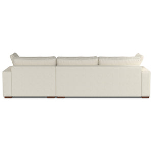 English Elm Charlie Deep Seater Right Sectional Sofa with Oversized Chaise, Eco Performance Fabric, 122" wide Cream B136P199282