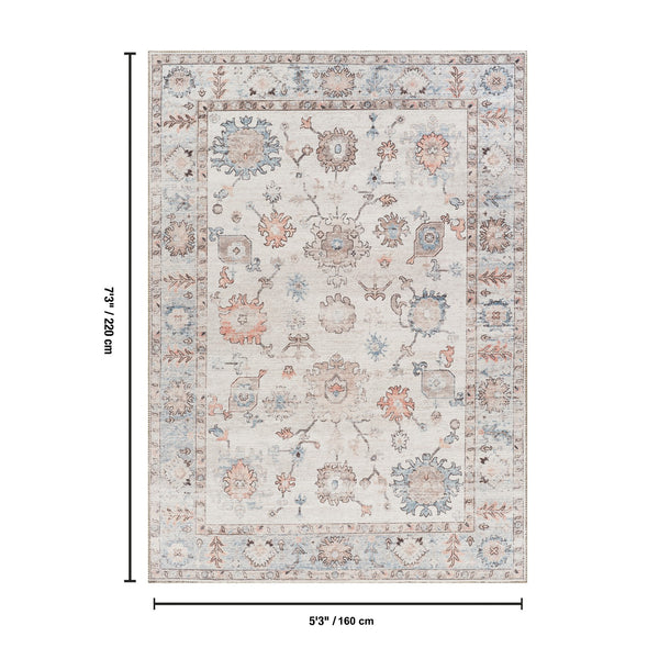 English Elm Oxford Traditional Polyester Area Rug Soft Low Pile Stain Resistant Living Room B186P428907