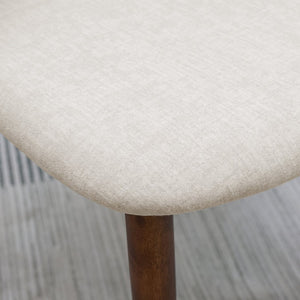 English Elm Warm Grey Flannelette Dining Chair Set Of 2 - Modern Comfort With Walnut Legs For Stylish Spaces T3967P386648-GIGA