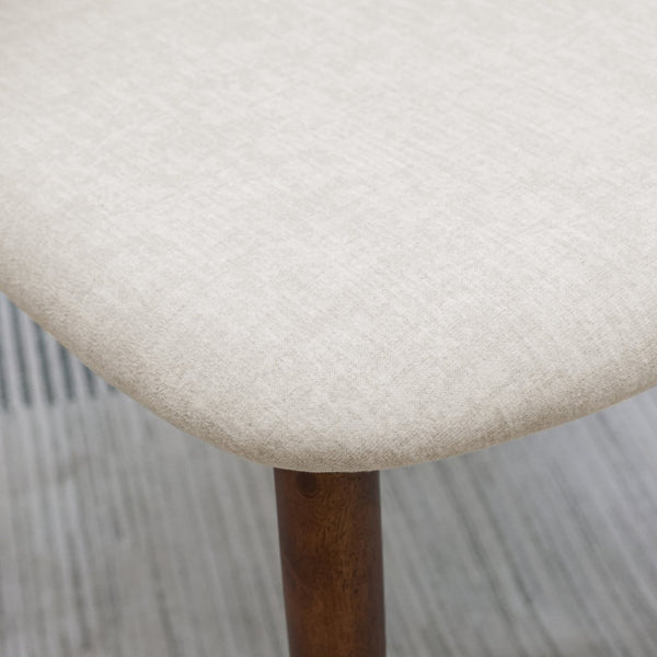 English Elm Warm Grey Flannelette Dining Chair Set Of 2 - Modern Comfort With Walnut Legs For Stylish Spaces T3967P386648-GIGA