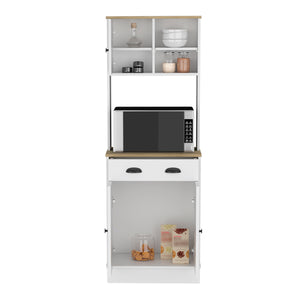 English Elm Albany Multicolor Kitchen Pantry with 3 Doors, Drawer & Adjustable Shelves — Appliance Ready B070P188855