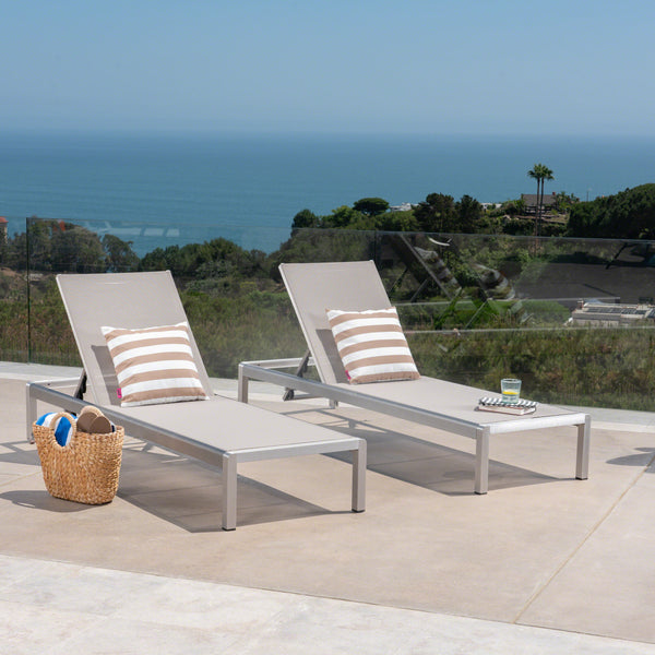 English Elm Christopher Knight Home® - Cape Coral Kd Chaise Lounge Set – Stylish Outdoor Comfort With Adjustable Positions & Wheels 57592.00MP2