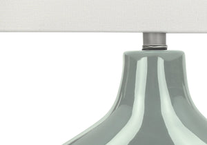 English Elm Lighting, Sculptural Arch Ceramic Table Lamp Matte Black Base Ivory Fabric Shade Modern B2710P461830