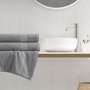 JLA Home Comfort Spaces - 500GSM Plush Turkish Cotton XL Towel Set — Spa-Soft 500 GSM, Quick-Dry, Oeko‑Tex Certified Luxury Bath Towels Charcoal AM73-0229