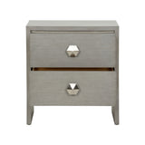 Moxy Bedside Table 2 Drawer Gray 385898 Chelsea House