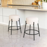 Blanche Counter Stool - Set of 2 Ivory 109741 Zuo Modern