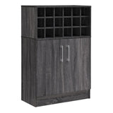 Christopher Knight Home® - Noble House - Roula Mid Century Sonoma Grey Oak Finished Faux Wood Wine and Bar Cabinet