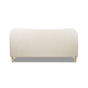 English Elm Jennifer Taylor Home - Roman Curved Headboard Upholstered Platform Bed - King Size, Cozy Oatmeal Chenille Elegance B2719P353143