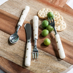 English Elm S/5 Elegant Cutlery Set In Gift Box – Stylish Resin Handles & Stainless Steel For Every Occasion W2078P284549-GIGA