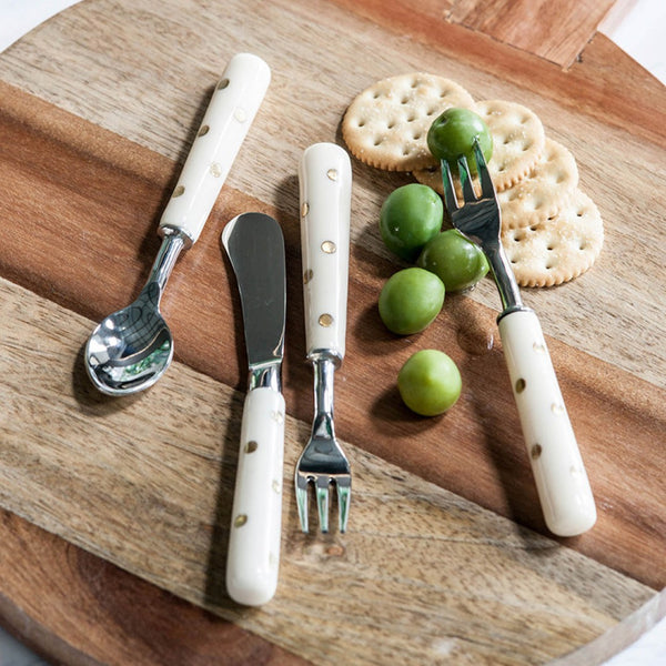 English Elm S/5 Elegant Cutlery Set In Gift Box – Stylish Resin Handles & Stainless Steel For Every Occasion W2078P284549-GIGA