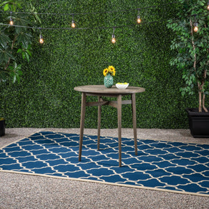 English Elm Christopher Knight Home® - STAMFORD Rustic Acacia Outdoor Bar Table with Slatted Top, X-Stretcher Base, Teak or Grey Finish 64870.00GRY