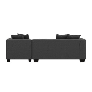 English Elm Marston Corduroy L-shape Sectional Sofa Deep Seating Six Seat Modern Living Room B127S00002